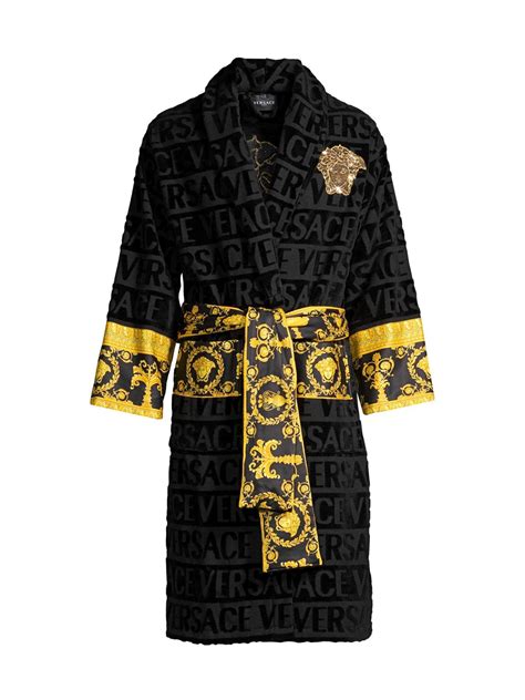 versace housecoat replica|Versace black and gold robe.